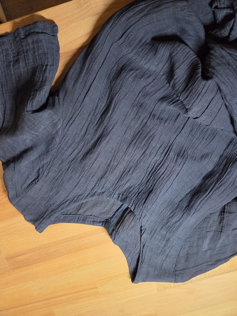 Asymmetrical Navy Midi Dress Size Large Lagenlook Boho (m) - Picture 8 of 9